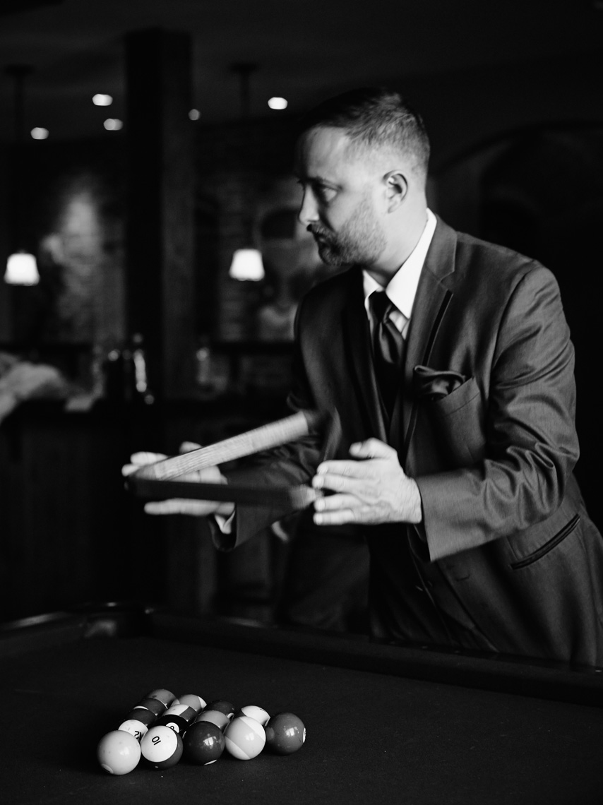 Groomsmen prepare for wedding at private residence in Palo Alto, CA