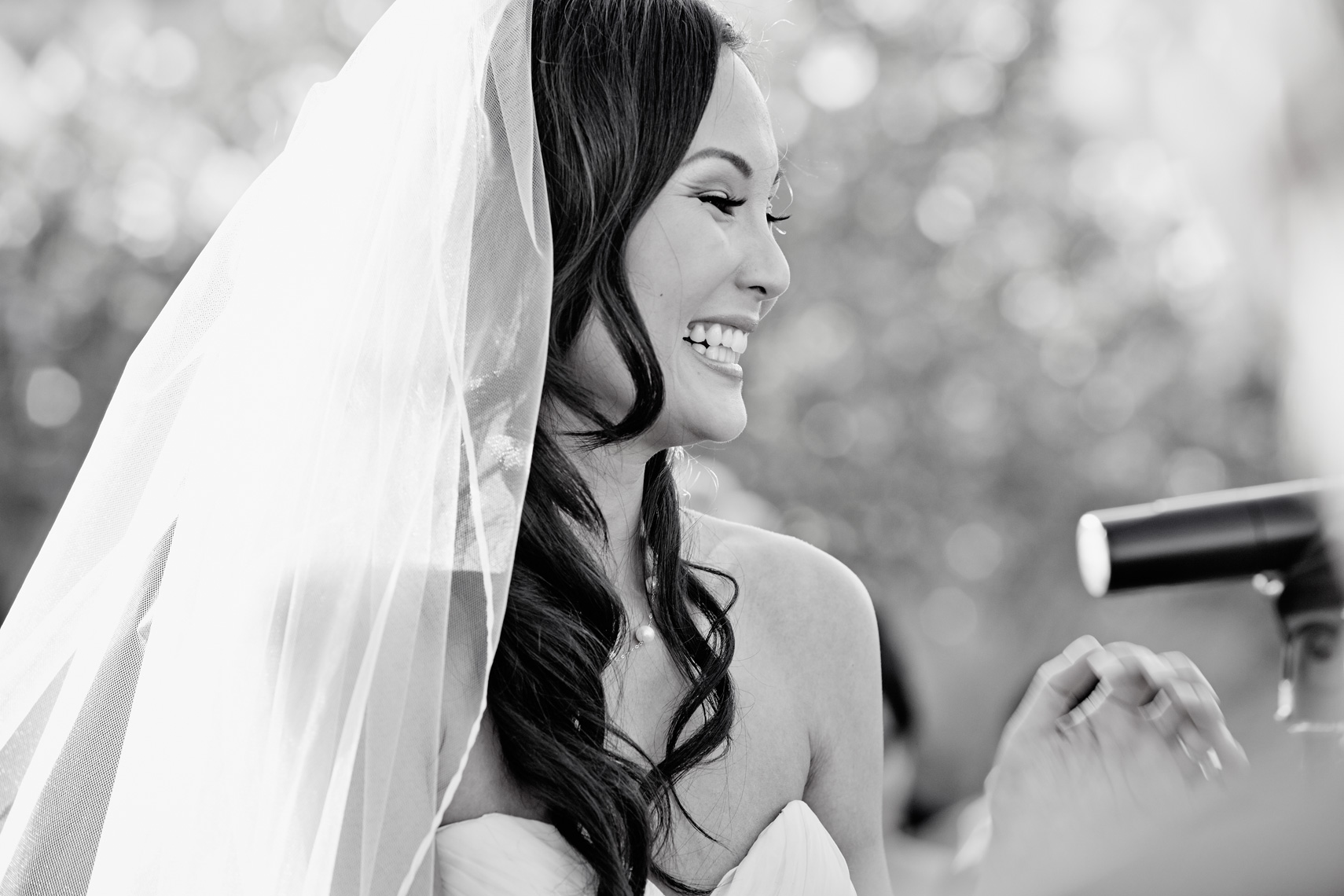 Candid portrait of bride at Terranea Resort in Los Angeles county
