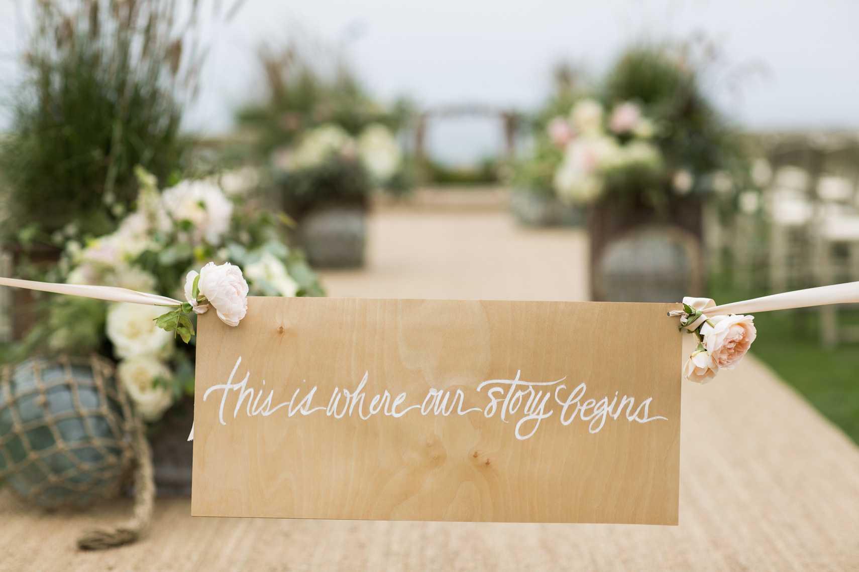 Ceremony details for wedding at Montage, Laguna Beach