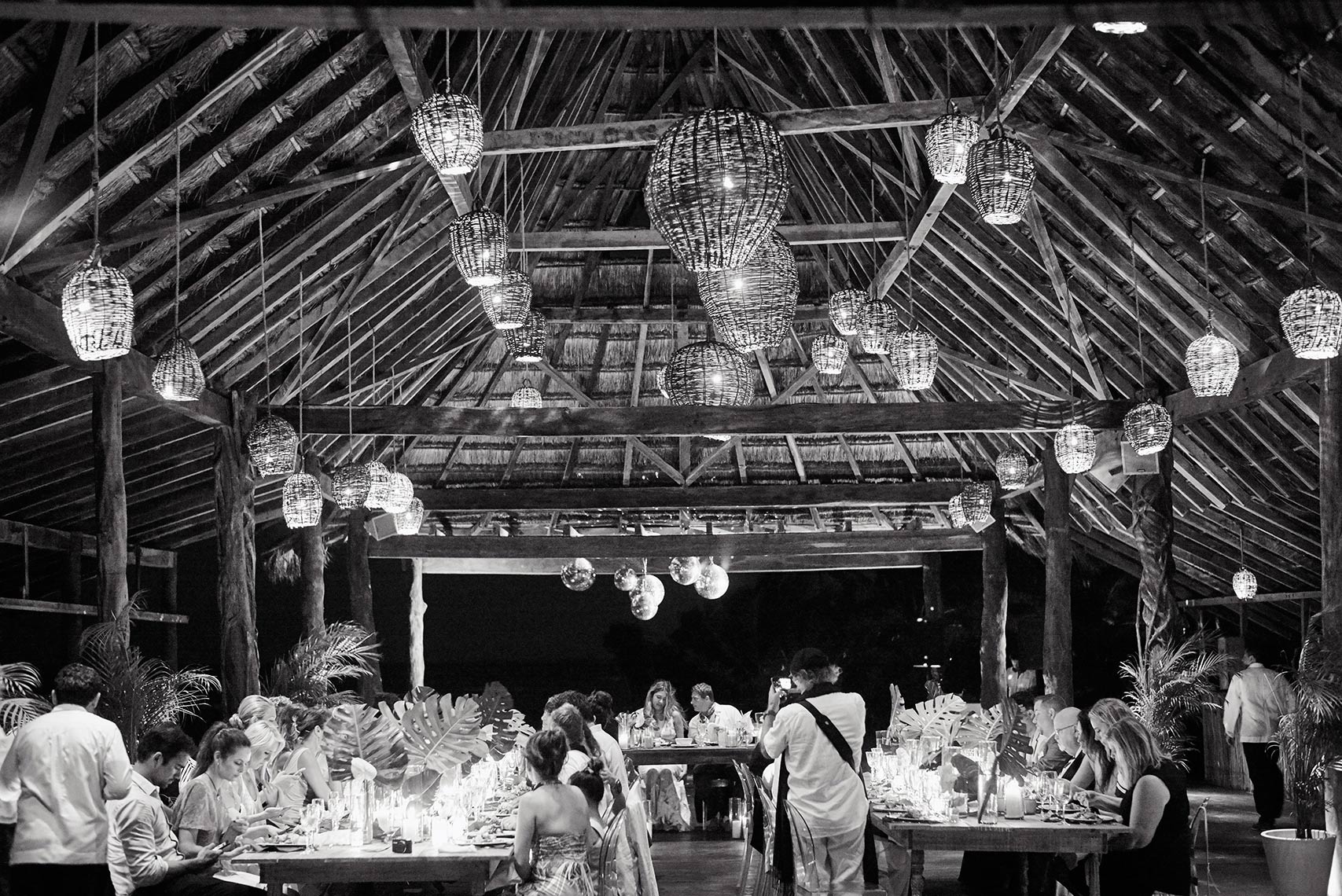 Dinner reception at Papaya Playa Resort in Tulum, Mexico
